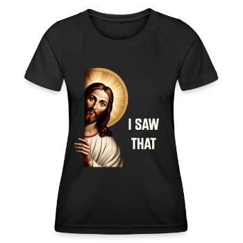 Jésus Freak Jésus Christ Meme Bible Chrétienne - T-shirt sport Femme - noir - Devant - AI Model Female 172 light (172cm)