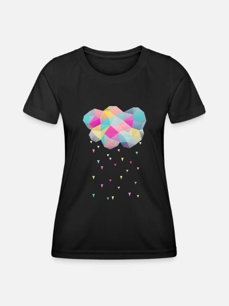 WOLKE - Frauen Funktions-T-Shirt - Schwarz