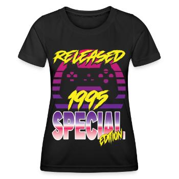 Released 1995 Special Edition - Frauen Funktions-T-Shirt - Schwarz - Vorne - AI Model Female 172 light (172cm)