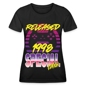 Released 1998 Special Edition - Frauen Funktions-T-Shirt - Schwarz - Vorne - AI Model Female 172 light (172cm)