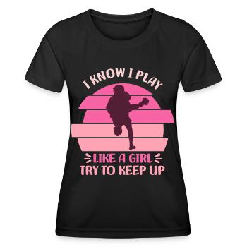 Lacrosse - T-shirt sport Femme - noir - Devant - AI Model Female 172 light (172cm)