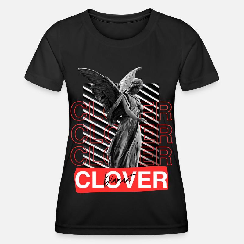 Clover angel - Women's Functional T-Shirt - black