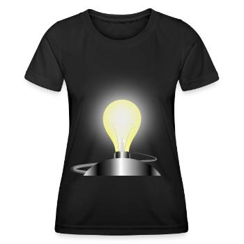 Ampoule d’ampoule - T-shirt sport Femme - noir - Devant - AI Model Female 172 light (172cm)