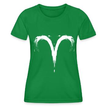 Sternzeichen Widder Aris Symbol Weiß Vektor Neu - Frauen Funktions-T-Shirt - Kelly Green - Vorne - AI Model Female 172 dark (172cm)