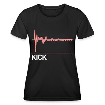 Kick Drum Synthesizer - Frauen Funktions-T-Shirt - Schwarz - Vorne - AI Model Female 172 light (172cm)