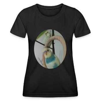 Wellensittiche Wellensittich - Frauen Funktions-T-Shirt - Schwarz - Vorne - AI Model Female 172 light (172cm)