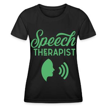 Speech therapist Speech therapist Speech therapy Speech therapy - Women's Functional T-Shirt - black - Front - AI Model Female 172 light (172cm)