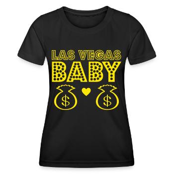 Las Vegas Baby Cash - T-shirt sport Femme - noir - Devant - AI Model Female 172 light (172cm)