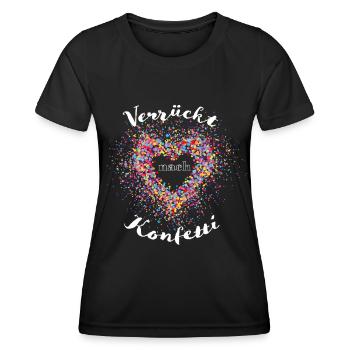 Konfetti Karneval Fasching Kostüm - Frauen Funktions-T-Shirt - Schwarz - Vorne - AI Model Female 172 light (172cm)