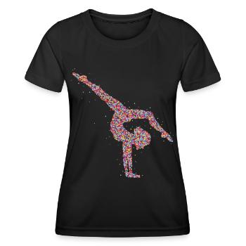 Gymnastics Gymnastics Gymnast - Women's Functional T-Shirt - black - Front - AI Model Female 172 light (172cm)