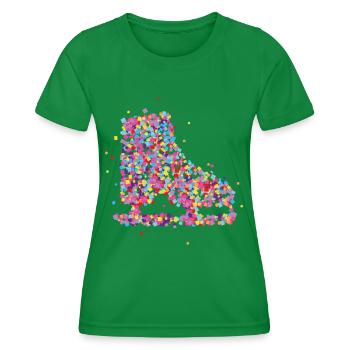 Patinage sur glace Patinage sur glace - T-shirt sport Femme - vert - Devant - AI Model Female 172 dark (172cm)