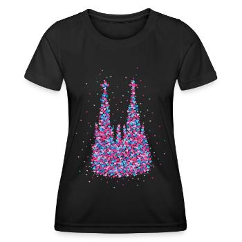 Cathédrale de Cologne Carnaval de Cologne Défilé du Carnaval de Cologne - T-shirt sport Femme - noir - Devant - AI Model Female 172 light (172cm)