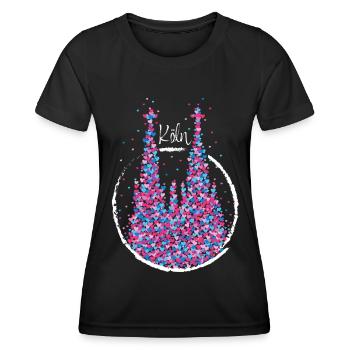 Cologne Real Carnaval de Cologne Carnaval - T-shirt sport Femme - noir - Devant - AI Model Female 172 light (172cm)