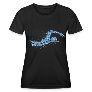 Swimming Swimmer Water Sports Gift - Women's Functional T-Shirt - black - Front - AI Model Female 172 light (172cm)