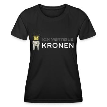Dentist Dentist Crown Teeth Gift - Women's Functional T-Shirt - black - Front - AI Model Female 172 light (172cm)