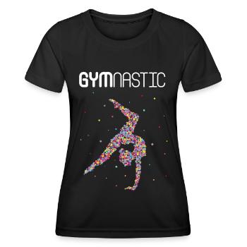 Turnerin Trainerin Bodenturnen Gymnastik - Frauen Funktions-T-Shirt - Schwarz - Vorne - AI Model Female 172 light (172cm)