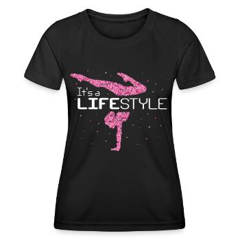 Turnen Bodenturnen Kunstturnen Turnerin - Frauen Funktions-T-Shirt - Schwarz - Vorne - AI Model Female 172 light (172cm)