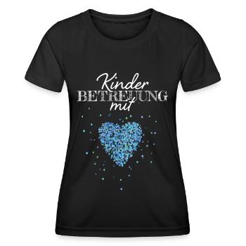 Kinder Betreuung Kindertagesstätte - Frauen Funktions-T-Shirt - Schwarz - Vorne - AI Model Female 172 light (172cm)