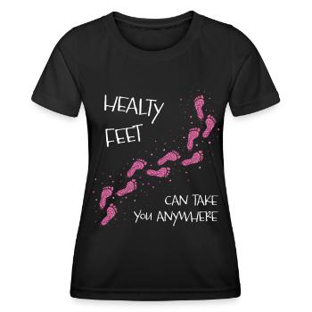 Foot Care Podiatry Podiatry - Women's Functional T-Shirt - black - Front - AI Model Female 172 light (172cm)