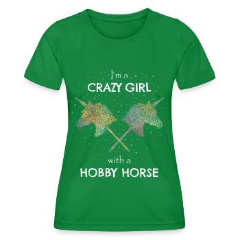 Steckenpferd Hobbyhorse Hobbyhorsing - Frauen Funktions-T-Shirt - Kelly Green - Vorne - AI Model Female 172 dark (172cm)