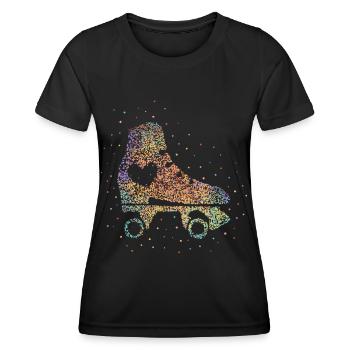 Roller Skating Roller Skating Roller Figure Skating - Women's Functional T-Shirt - black - Front - AI Model Female 172 light (172cm)
