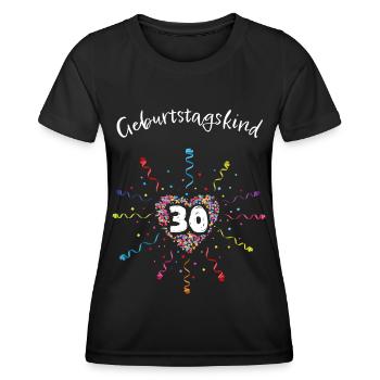 30. Geburtstag Geburtstagskind 30er - Frauen Funktions-T-Shirt - Schwarz - Vorne - AI Model Female 172 light (172cm)