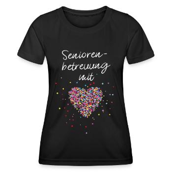 Seniorenbetreuung Mit Herz Altenpflege - Frauen Funktions-T-Shirt - Schwarz - Vorne - AI Model Female 172 light (172cm)
