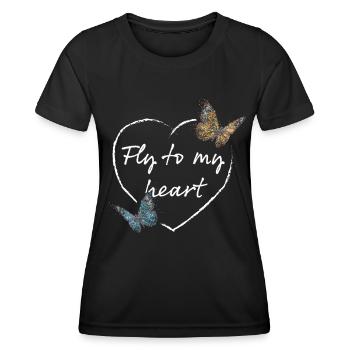 Schmetterlinge Gartenarbeit Floristik - Frauen Funktions-T-Shirt - Schwarz - Vorne - AI Model Female 172 light (172cm)