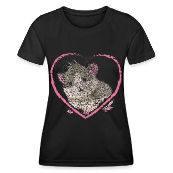 Cochon d’Inde Rongeurs cochons d’Inde - T-shirt sport Femme - noir - Devant - AI Model Female 172 light (172cm)