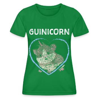 Guinicorn Einhorn Meerschweinchen Nager - Frauen Funktions-T-Shirt - Kelly Green - Vorne - AI Model Female 172 dark (172cm)