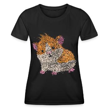 Guinea Pig Guinea Pig Rodents - Women's Functional T-Shirt - black - Front - AI Model Female 172 light (172cm)