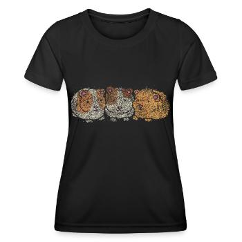 Cochon d’Inde Amateur de cochon d’Inde - T-shirt sport Femme - noir - Devant - AI Model Female 172 light (172cm)