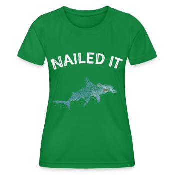 Nailed It Hammerhead Shark Shark Lovers - Women's Functional T-Shirt - kelly green - Front - AI Model Female 172 dark (172cm)