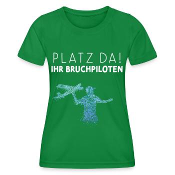 Modellflugzeuge Modellflug Modellfliegen - Frauen Funktions-T-Shirt - Kelly Green - Vorne - AI Model Female 172 dark (172cm)