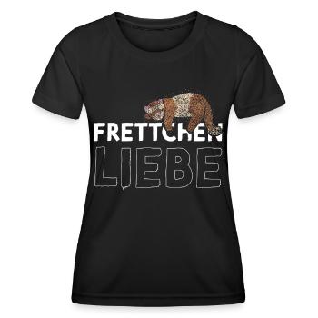 Frettchen Liebe Otter Tierliebhaber - Frauen Funktions-T-Shirt - Schwarz - Vorne - AI Model Female 172 light (172cm)