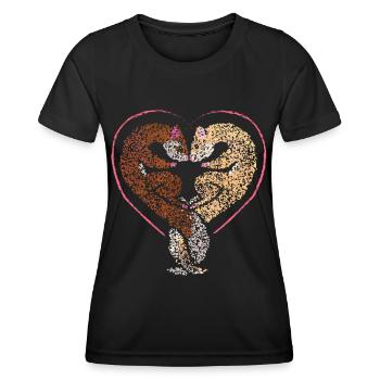 Frettchen Otter Fischoffer Tierliebhaber - Frauen Funktions-T-Shirt - Schwarz - Vorne - AI Model Female 172 light (172cm)