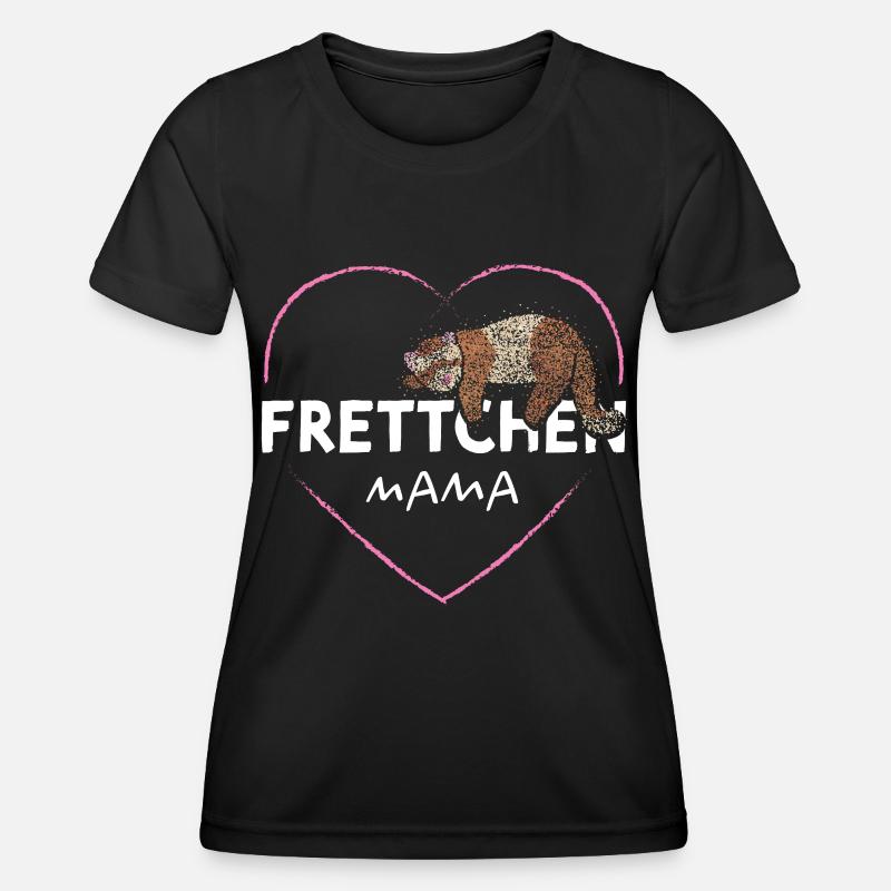 Frettchen Fischoffer Mama Muttertag - Frauen Funktions-T-Shirt - Schwarz