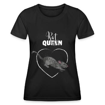 Rats Reine Rat Rat Propriétaire Rat Amoureux des rats - T-shirt sport Femme - noir - Devant - AI Model Female 172 light (172cm)
