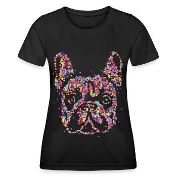 Français Bulldog Frechie Chien Maman - T-shirt sport Femme - noir - Devant - AI Model Female 172 light (172cm)