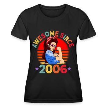 Génial depuis 2006 Femme 16ème anniversaire Cadeau - T-shirt sport Femme - noir - Devant - AI Model Female 172 light (172cm)