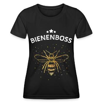 Bienenboss Bienen Honigbiene Imkerei Bienenzucht - Frauen Funktions-T-Shirt - Schwarz - Vorne - AI Model Female 172 light (172cm)