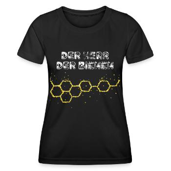 Der Herr der Bienen Imker Imkerei Honigbiene Honig - Frauen Funktions-T-Shirt - Schwarz - Vorne - AI Model Female 172 light (172cm)