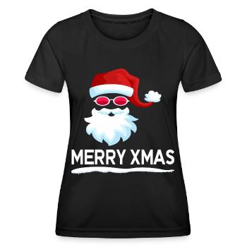 Nicholas saying Xma's joy - Women's Functional T-Shirt - black - Front - AI Model Female 172 light (172cm)
