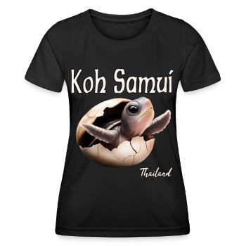 Koh Samui, Thaïlande - T-shirt sport Femme - noir - Devant - AI Model Female 172 light (172cm)