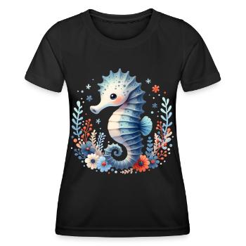 Hippocampe Hippocampe - T-shirt sport Femme - noir - Devant - AI Model Female 172 light (172cm)