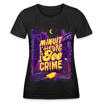 Ice Crime - T-shirt sport Femme - noir - Devant - AI Model Female 172 light (172cm)
