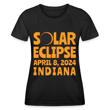 Solar Eclipse 2024 Indiana - Women's Functional T-Shirt - black - Front - AI Model Female 172 light (172cm)