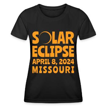 Solar Eclipse 2024 Missouri - Women's Functional T-Shirt - black - Front - AI Model Female 172 light (172cm)