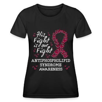 Antiphospholipid Syndrom Bewusstsein - Frauen Funktions-T-Shirt - Schwarz - Vorne - AI Model Female 172 light (172cm)
