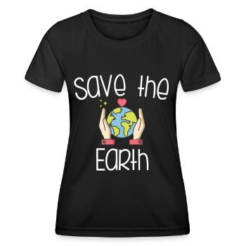 Klimawandel Naturschutz Umweltschutz - Frauen Funktions-T-Shirt - Schwarz - Vorne - AI Model Female 172 light (172cm)
